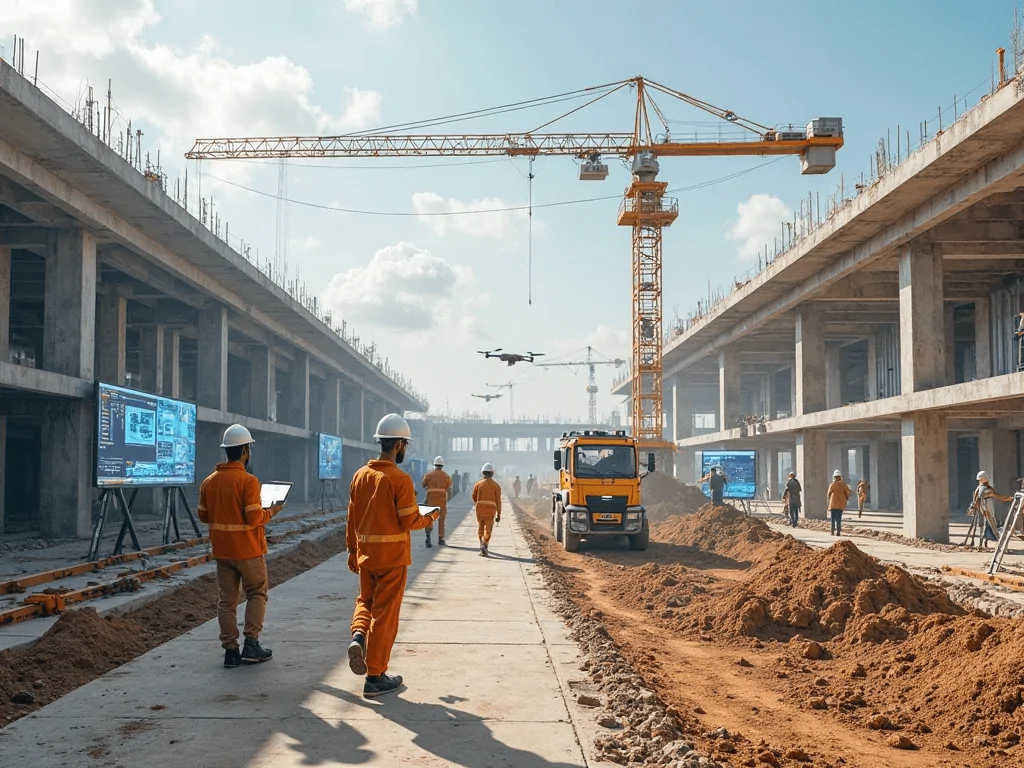 Innovative technology in modern construction projects.
