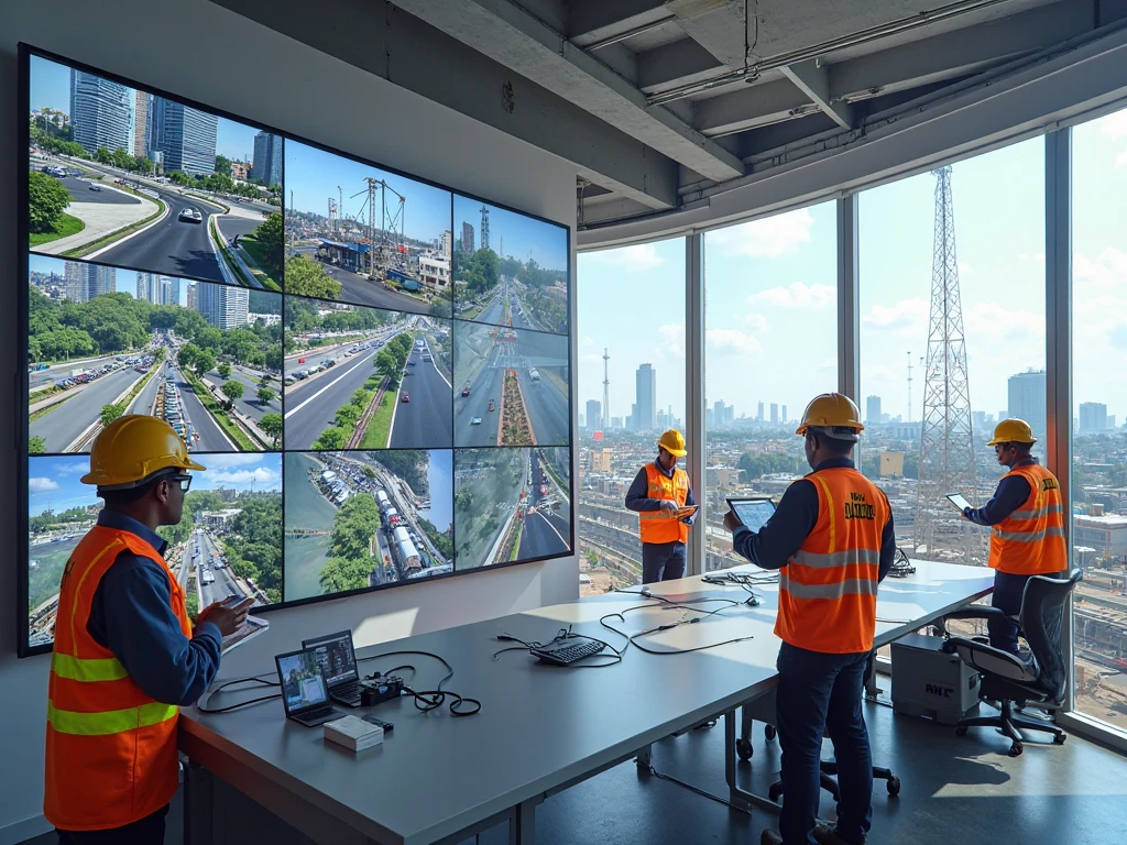A modern traffic management center for the traffic system for Nairobi.