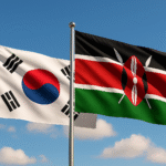 Kenya and Korean flag