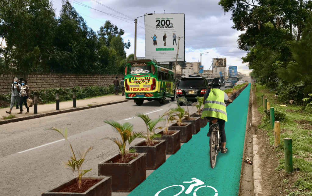 Nairobi City cycle paths menat to decongest the city 