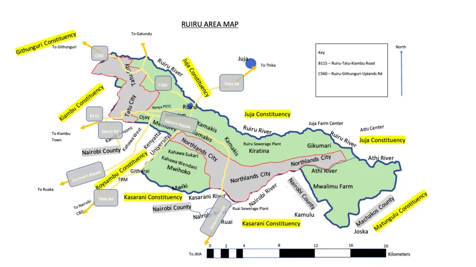Ruiru area tatu city location
