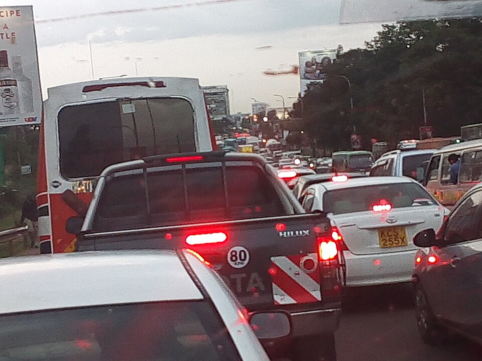 Traffic jam along Thika Road 