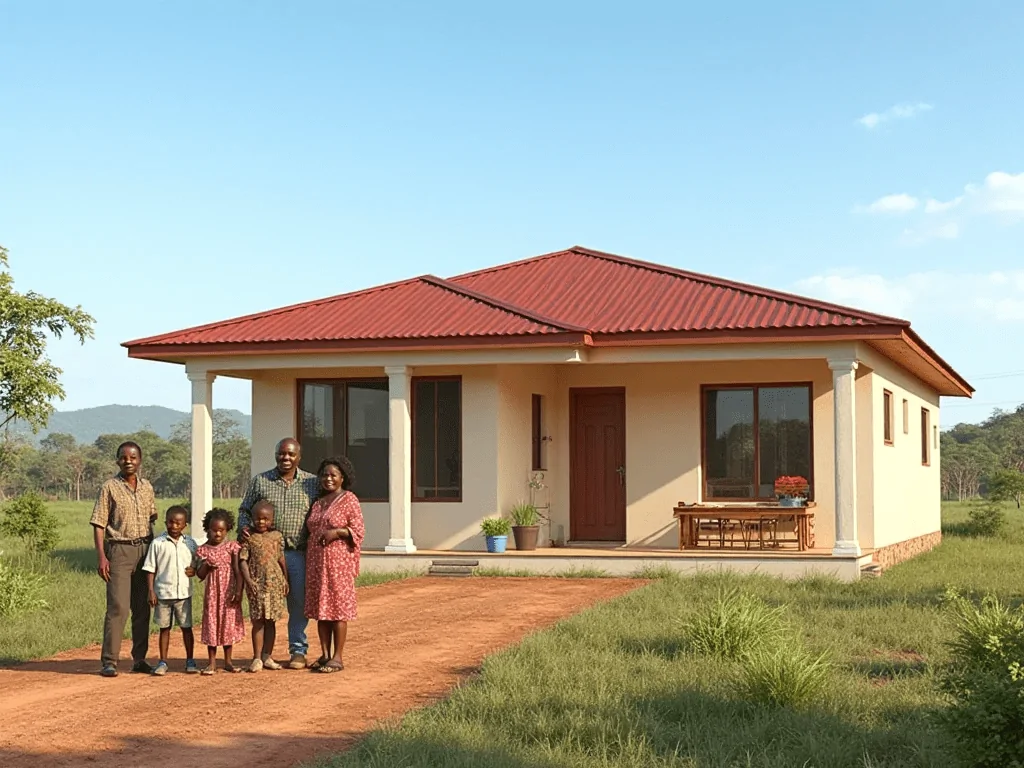 Complete house after getting the Cost of building a 3-bedroom house right in rural Kenya. 