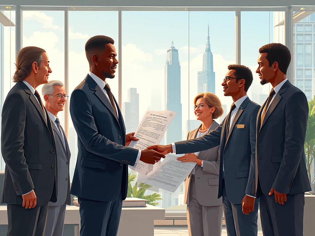 A professional engineer in a meeting with stakeholders. 