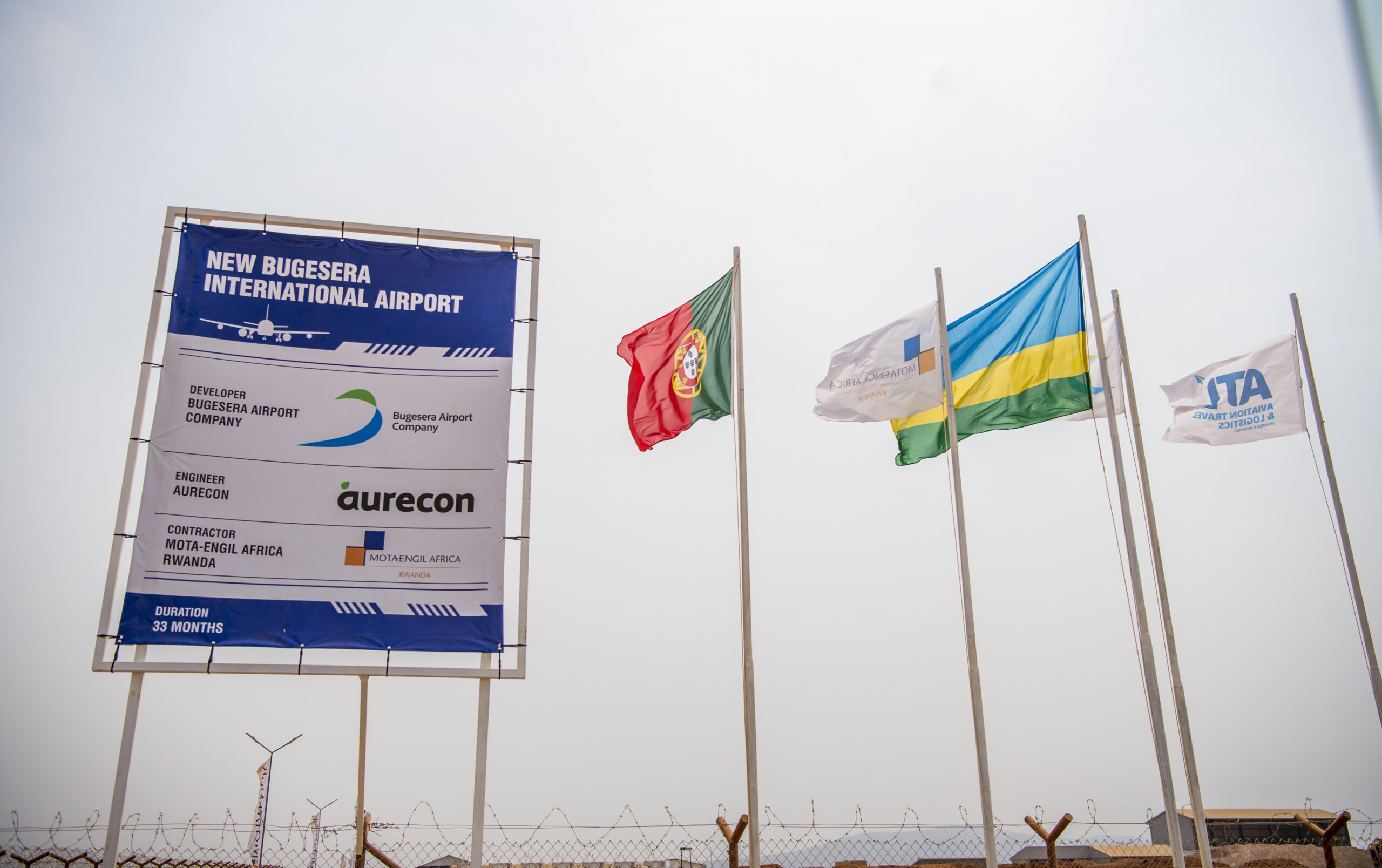 Bugersera International Airport construction sign board