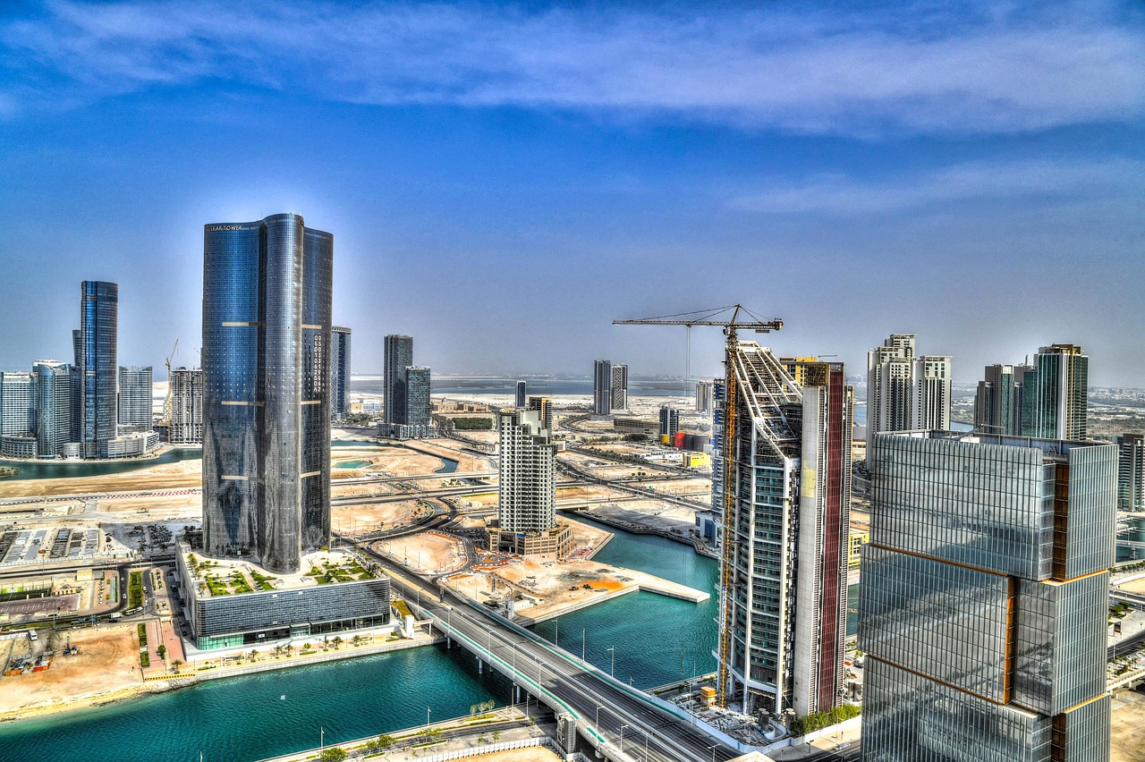 abu dhabi, construction, china, global center, finance center, skyscrapers, office buildings, river, business district, colours, abu dhabi, abu dhabi, abu dhabi, abu dhabi, abu dhabi