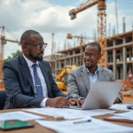 A construction site meeting with stakeholders going through the process of how to start a construction company in Kenya