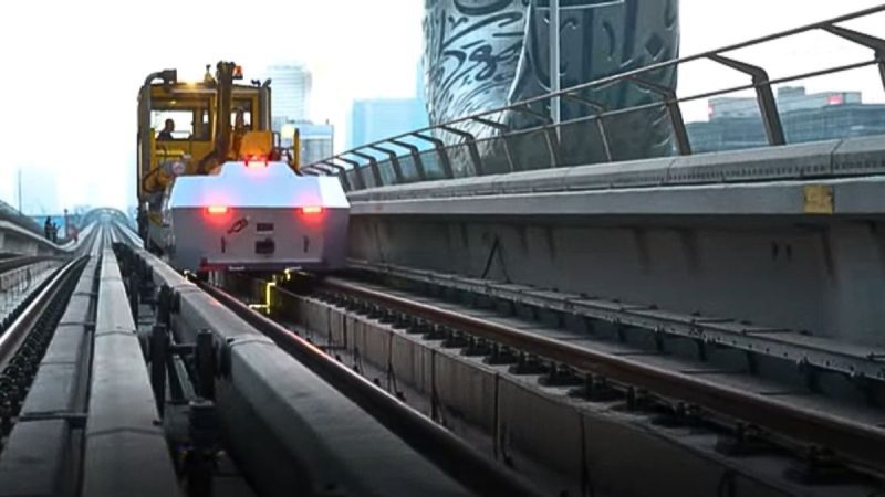 ARIIS is an AI-powered Dubai railway inspector machine. 
