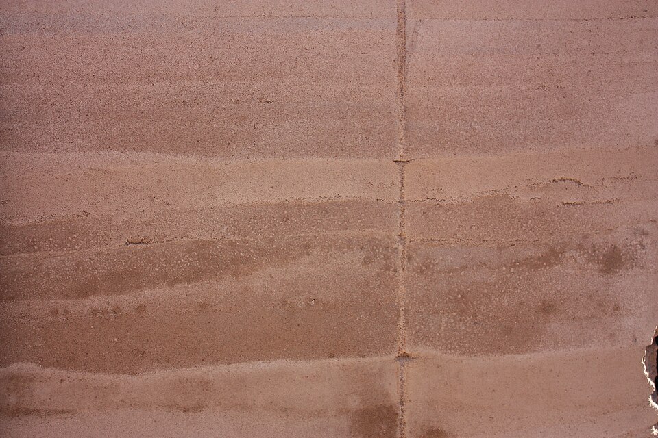 Rammed Earth surface: Green building materials