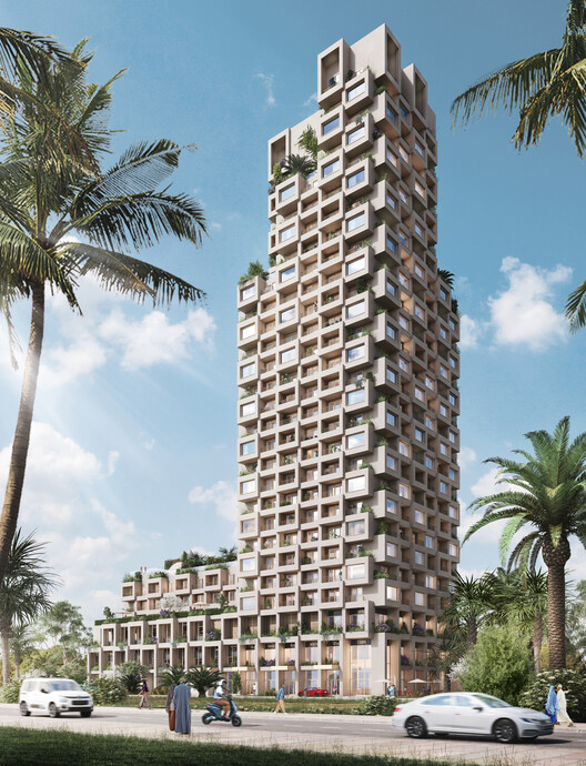 World's tallest timber apartment in Zanzibar.
