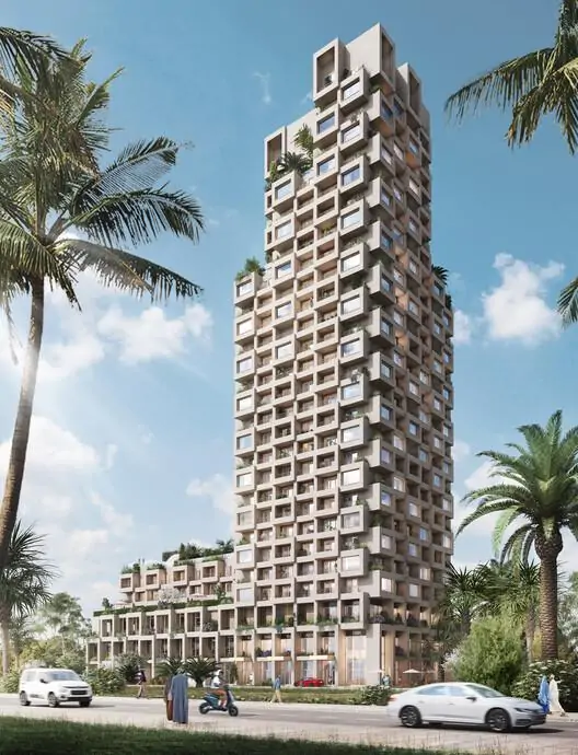 World's tallest timber apartment in Zanzibar.
