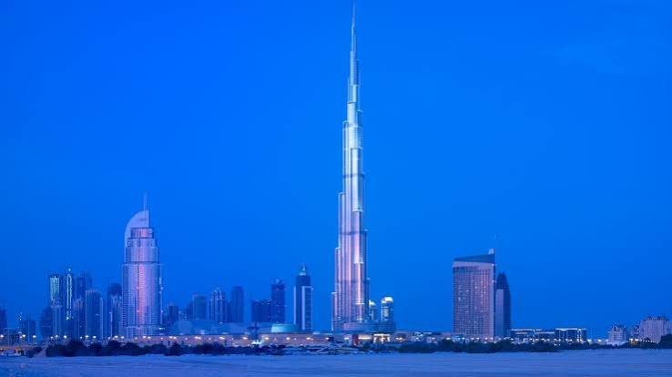 The Burj Khalifa tops the tallest buildings in the world.