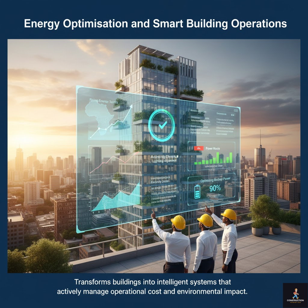 Energy Optimisation and Smart Building Operations; digital twin application in construction.