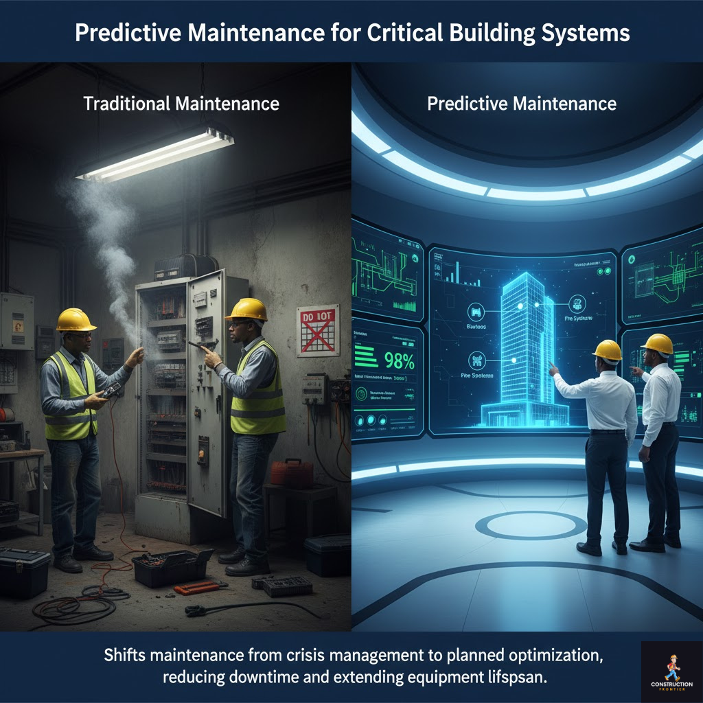 Predictive Maintenance for Critical Building Systems; digital twin application in construction.