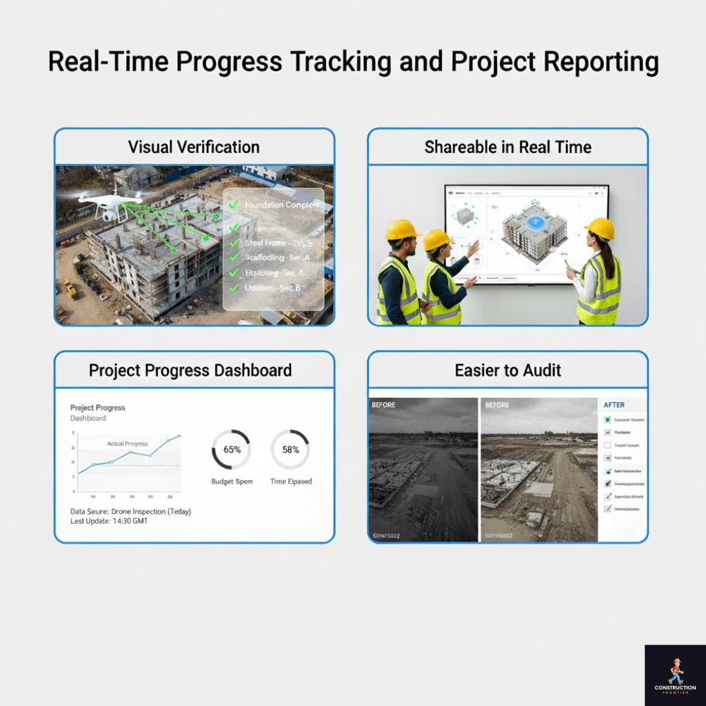 Real-Time Progress Tracking and Project Reporting