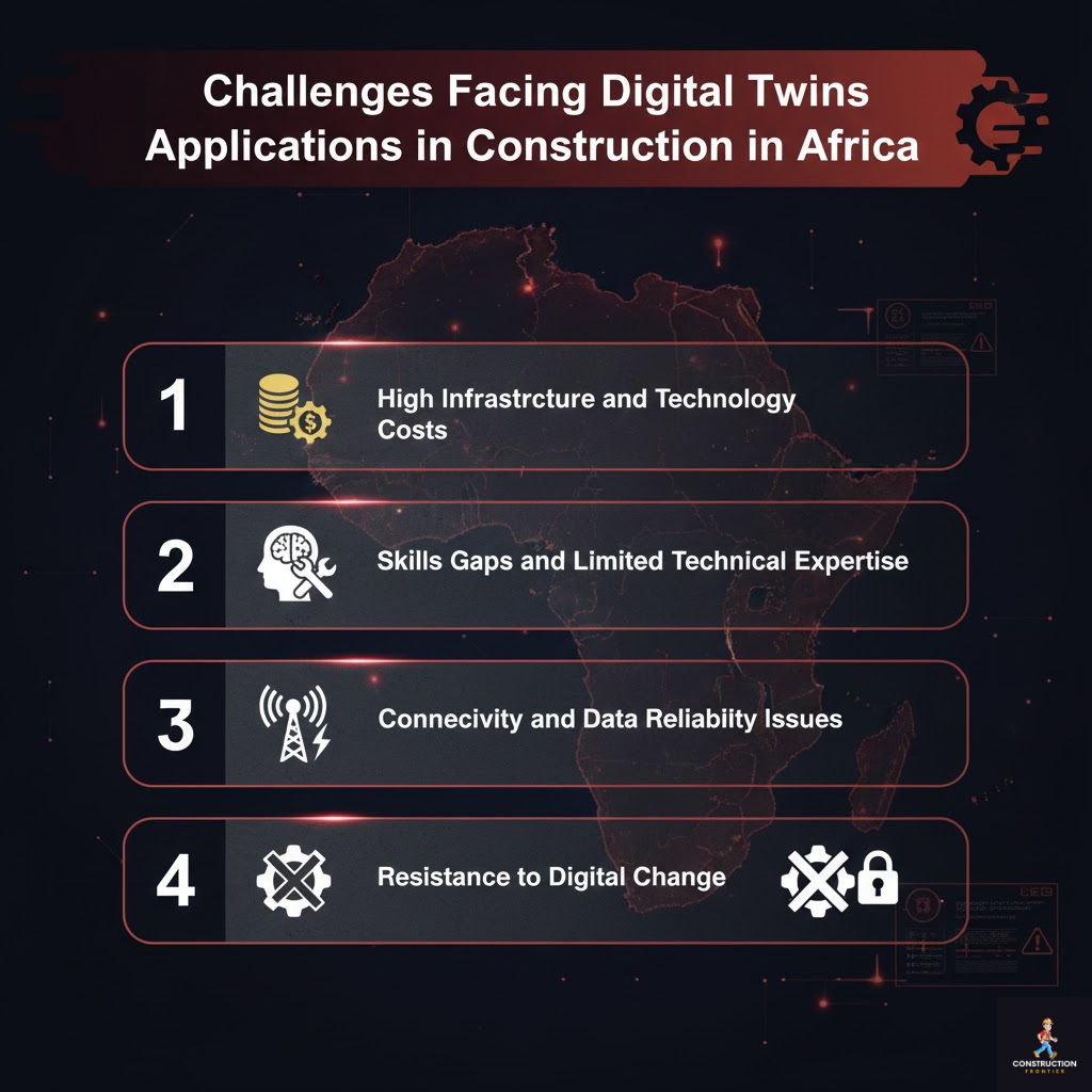 Challenges Facing Digital Twins Applications in Construction in Africa