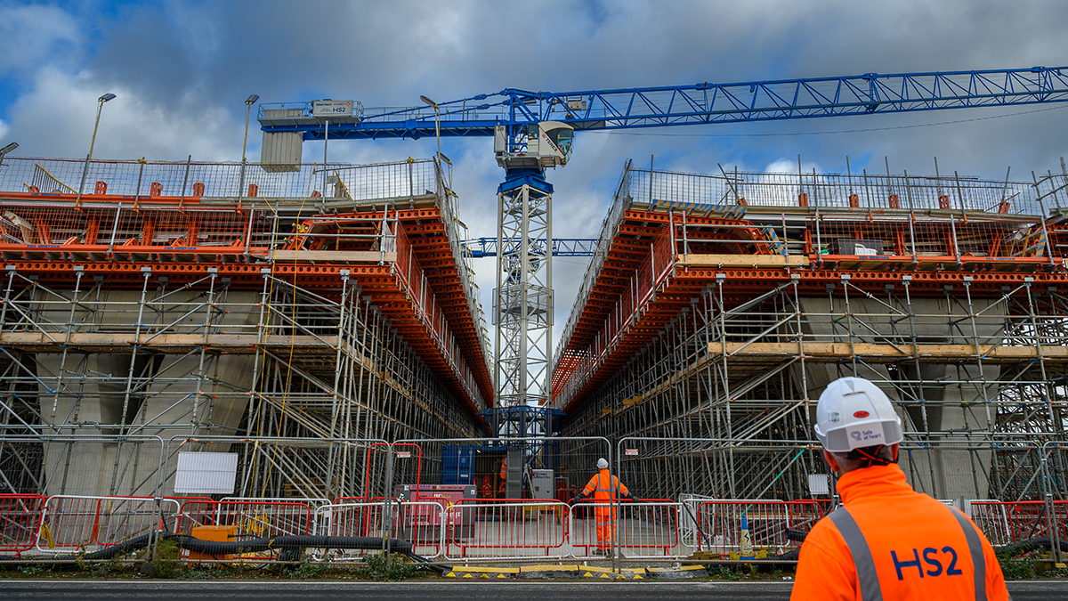 High Speed 2 (HS2) UK project under construction.