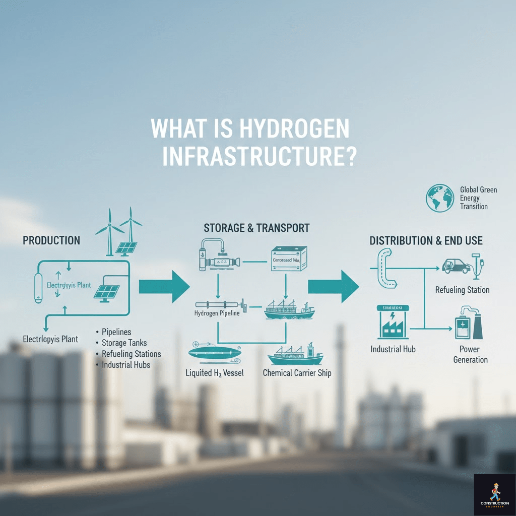 What is hydrogen infrastructure? A schematic diagram representation