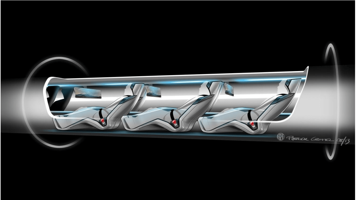 Hyperloop pod design seating arrangement