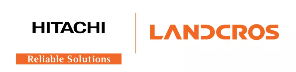 Hitachi Machinery LANDCROS logos
