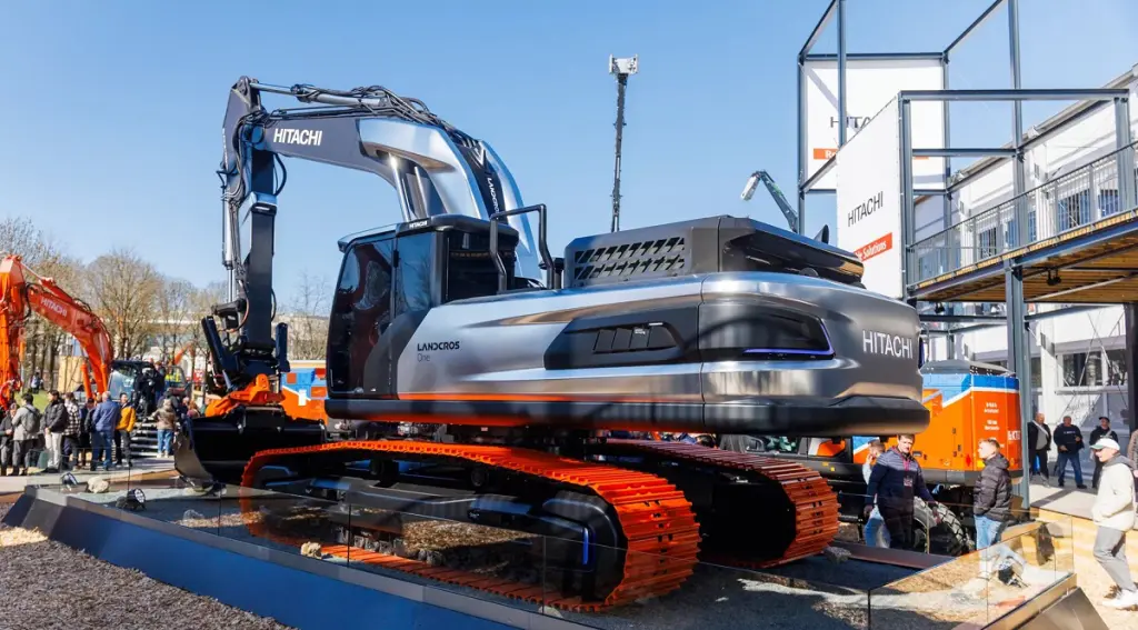 Hitachi Construction Machinery excavator on display