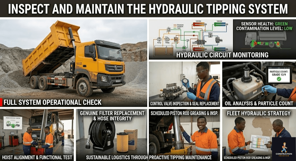 Inspect and Maintain the Hydraulic Tipping System