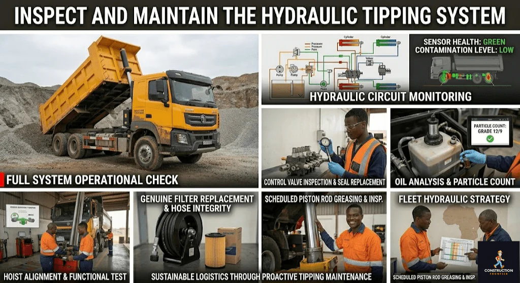 Inspect and Maintain the Hydraulic Tipping System
