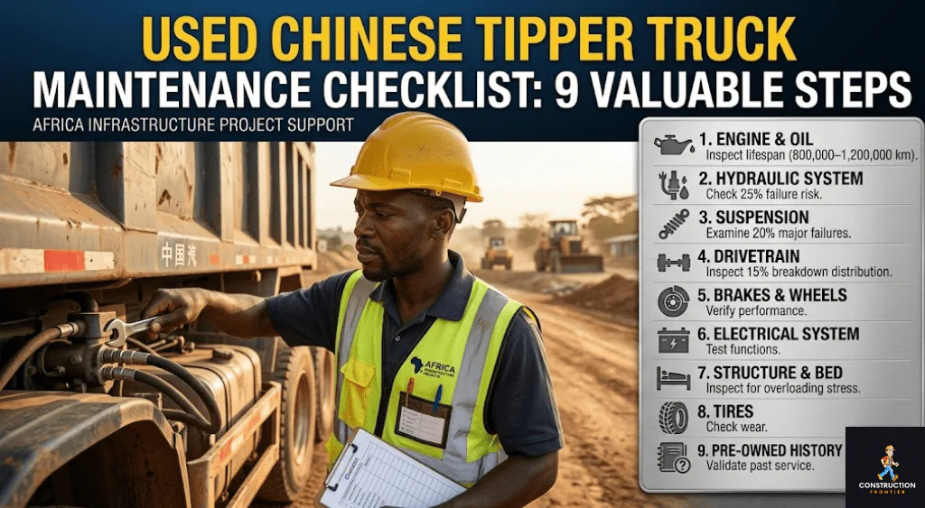 Used Chinese Tipper Truck Maintenance Checklist: 9 Valuable Steps