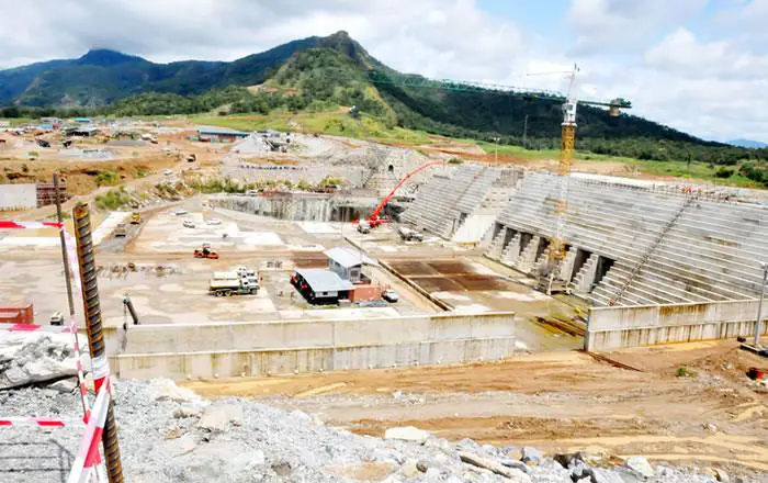 Mambilla Hydroelectric Power Project dam construction site.