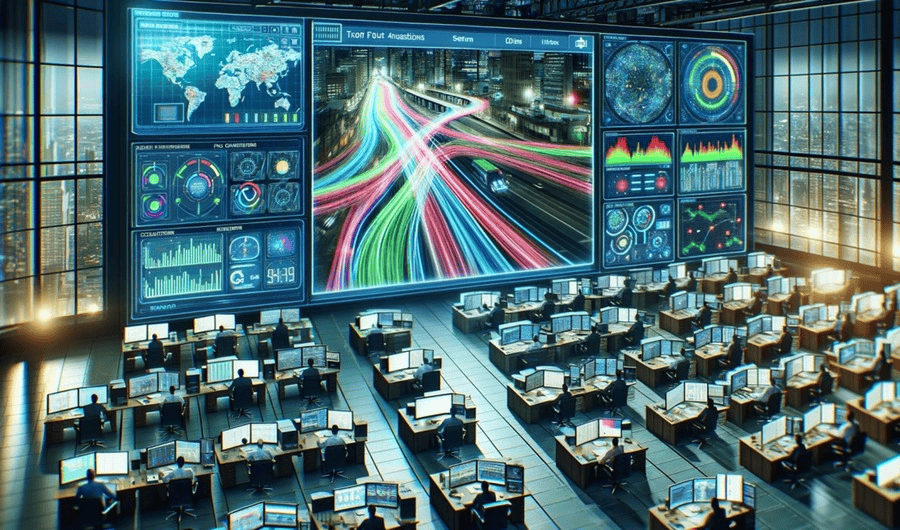 I-45 Texas highway traffic management centre.