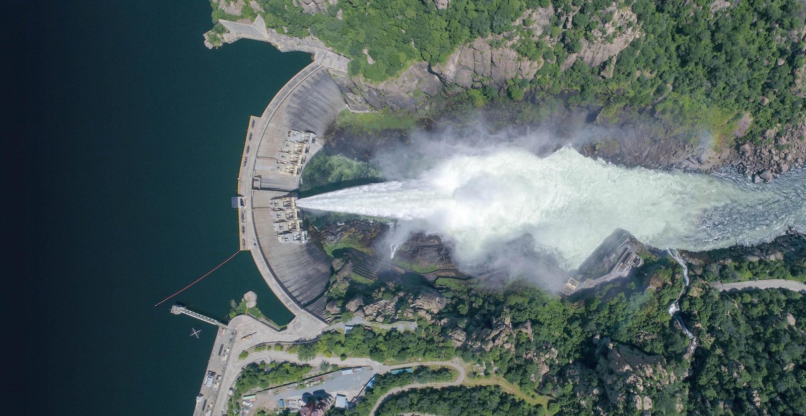 The Cahora Bassa Dam aerial photo. 