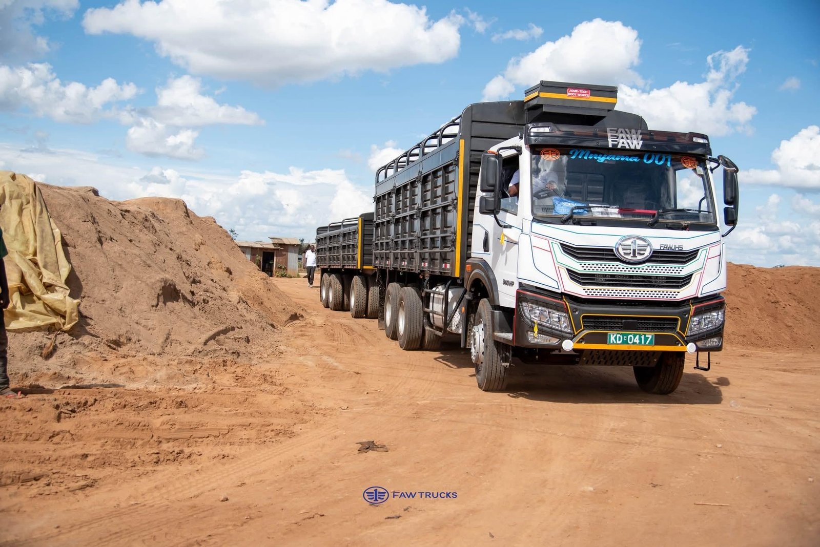 FAW JK6 sand harvesting truck. 