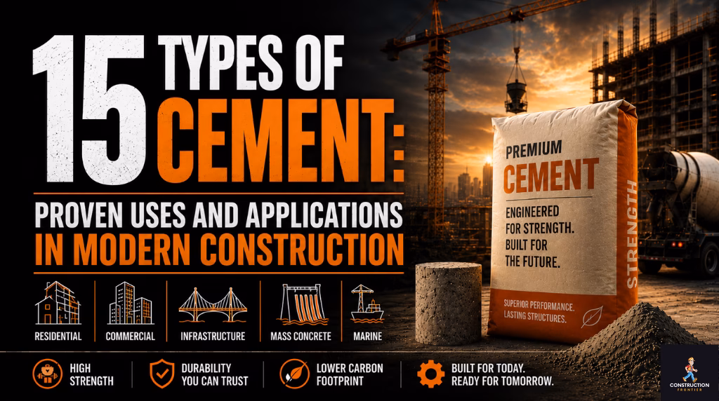 15 Types of Cement Proven Uses and Applications in Modern Construction