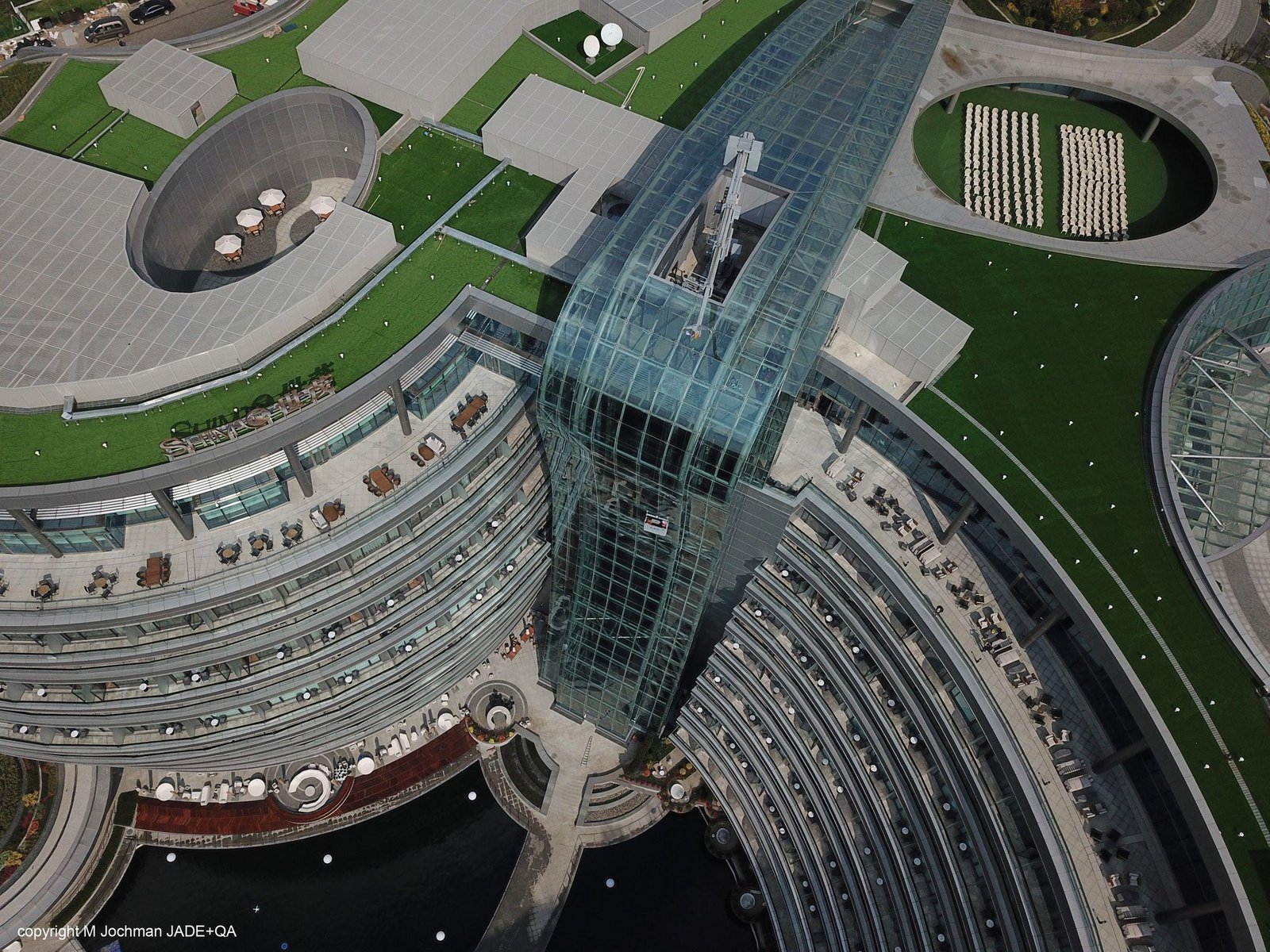 InterContinental Shanghai Wonderland aerial view. (Source: Archello)