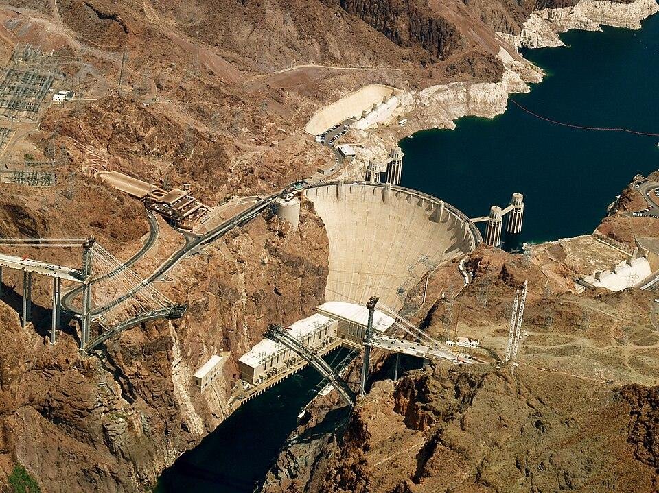 Hoover Dam aerial view. 
