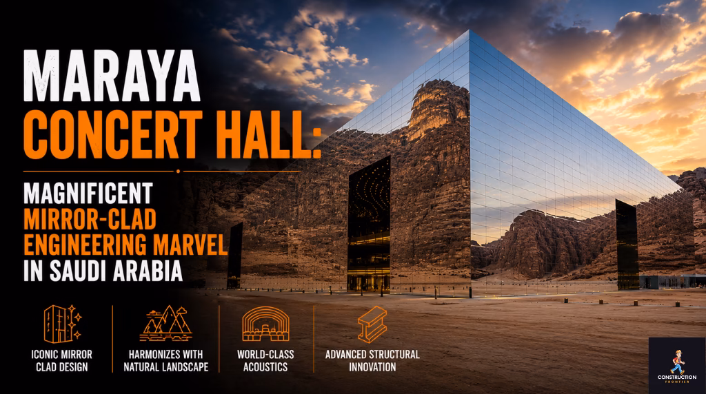 Maraya Concert Hall Magnificent Mirror-Clad Engineering Marvel in Saudi Arabia