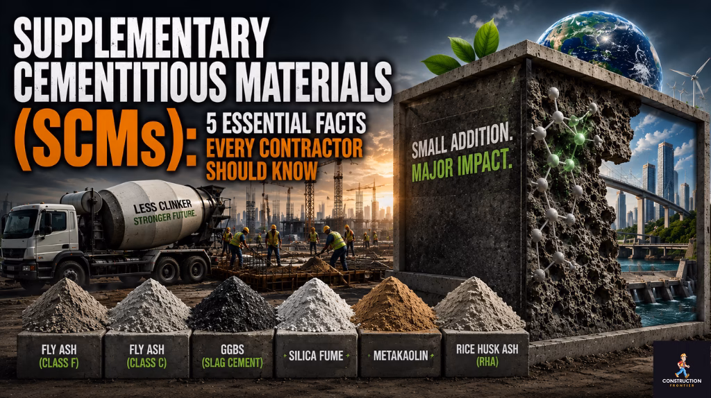 Supplementary Cementitious Materials (SCMs) 5 Valuable Facts Every Contractor Should Know