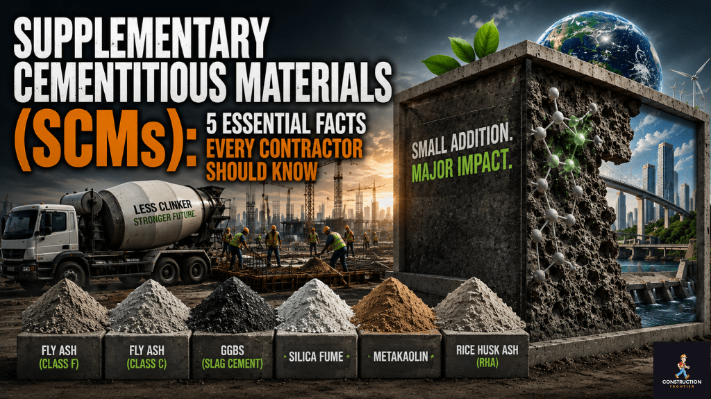 Supplementary Cementitious Materials (SCMs) 5 Valuable Facts Every Contractor Should Know