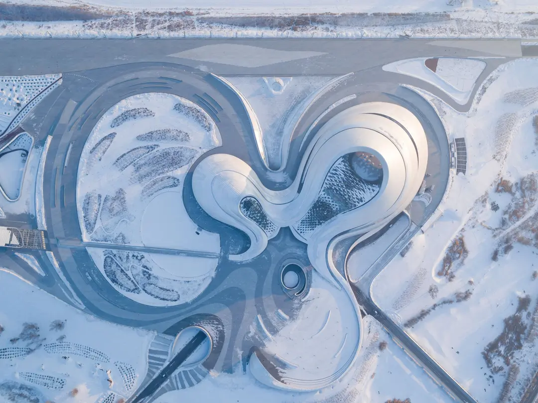 The Harbin Opera House aerial view.