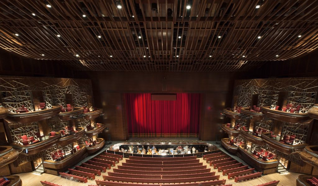 The Dubai Opera House inner box auditorium.