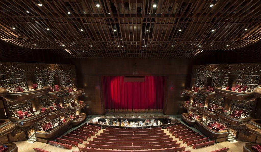 The Dubai Opera House inner box auditorium.