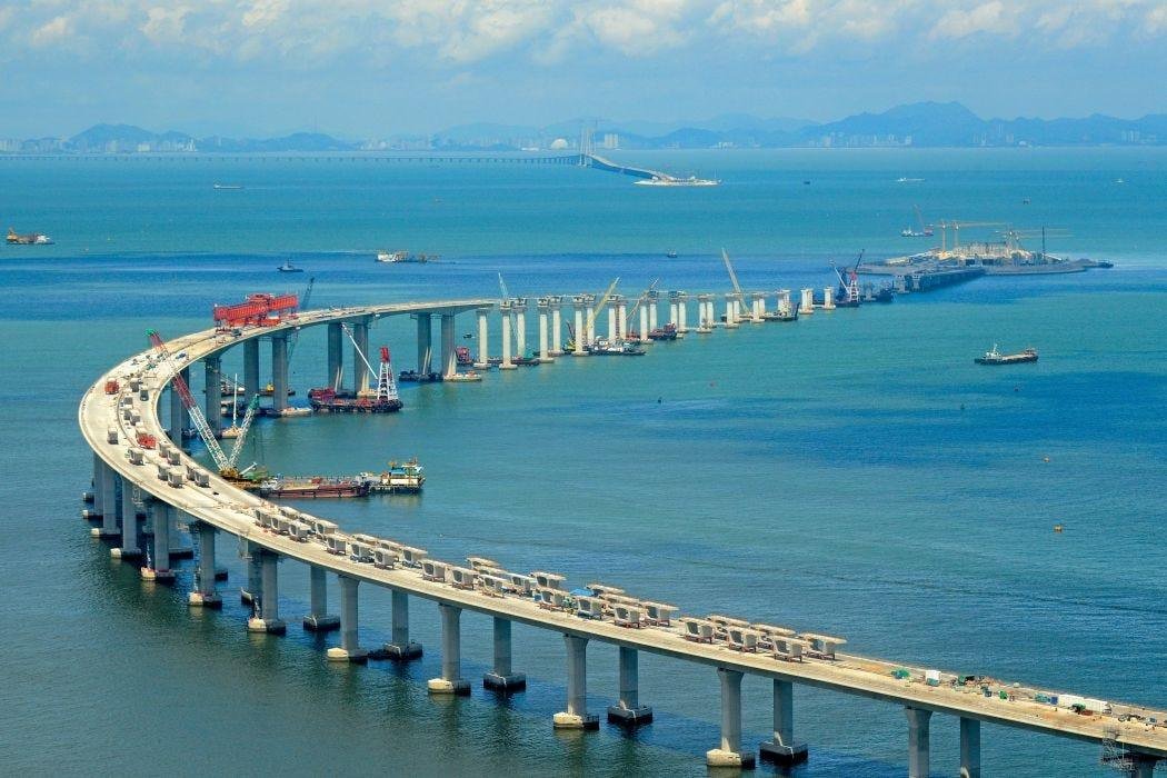 The Hong Kong-Zhuhai-Macau Bridge. 
