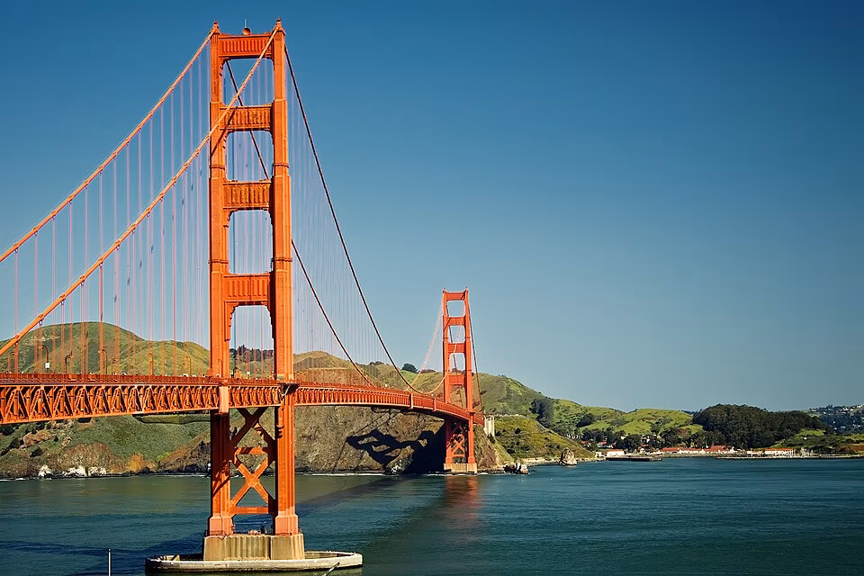 Golden Gate Bridge: one of the top global engineering iconic structures.