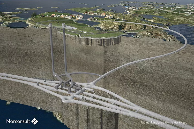 The Kvitsøy Interchange in the Rogfast Tunnel.