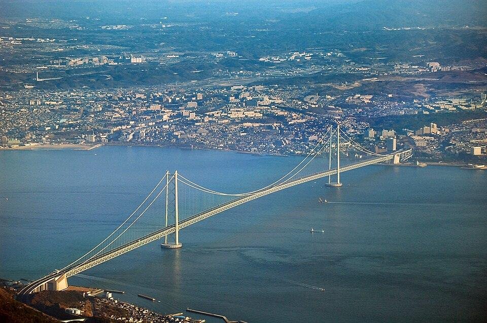 The Akashi Kaikyō Bridge, Japan. 