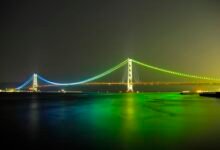Akashi-Kaikyo Bridge, Japan. Bridge and tunnel megaprojects.