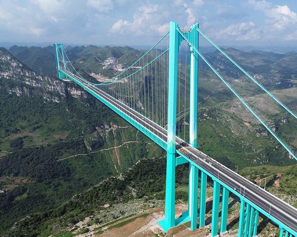 the Huajiang Grand Canyon Bridge in China's Guizhou province.