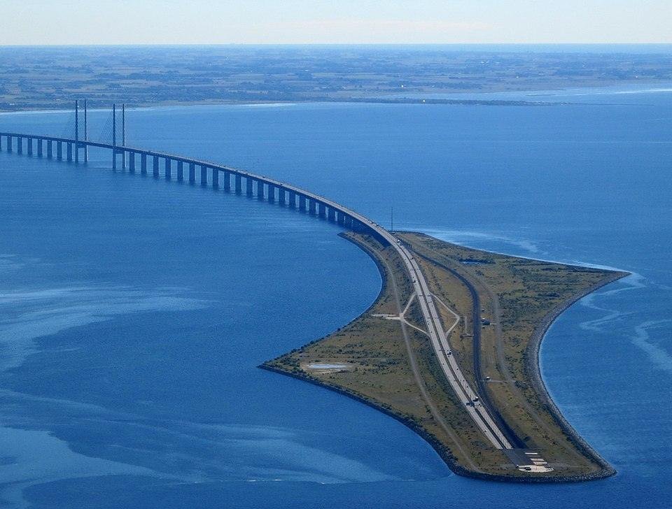 The Øresund Link, connecting Copenhagen in Denmark to Malmö in Sweden.