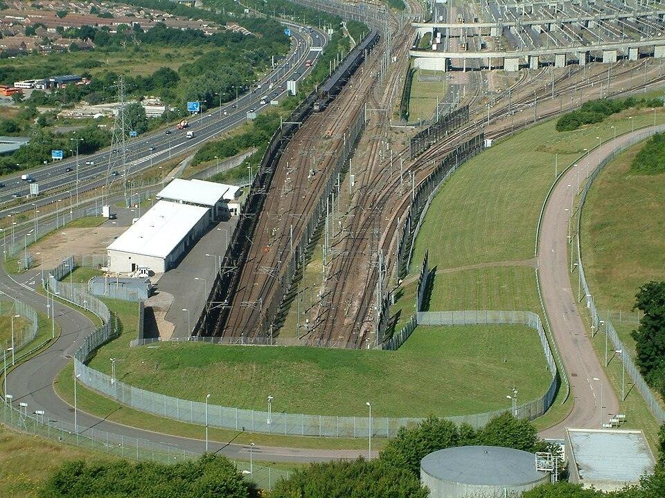 The Channel Tunnel Beneath the English Channel. 