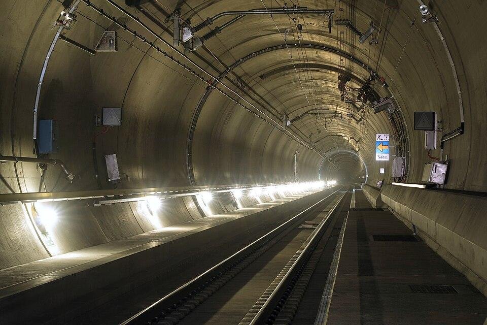 The Gotthard Base Tunnel in Switzerland. 